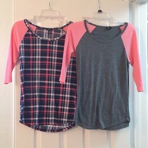 Two (2) Rue 21 3/4 Sleeve Tops Size Medium